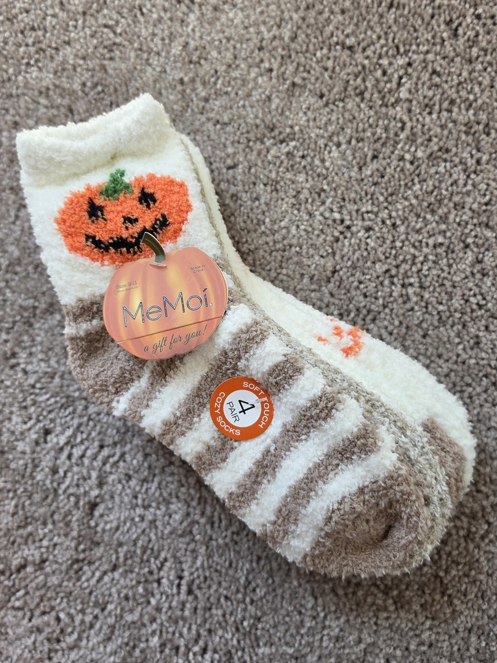 Fall Pumpkin Cozy Socks